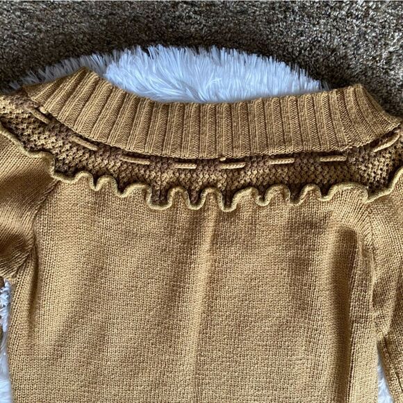 Pura Vida Ruffled Sweater Angora Blend Retro Womens Size Large - Picture 5 of 11